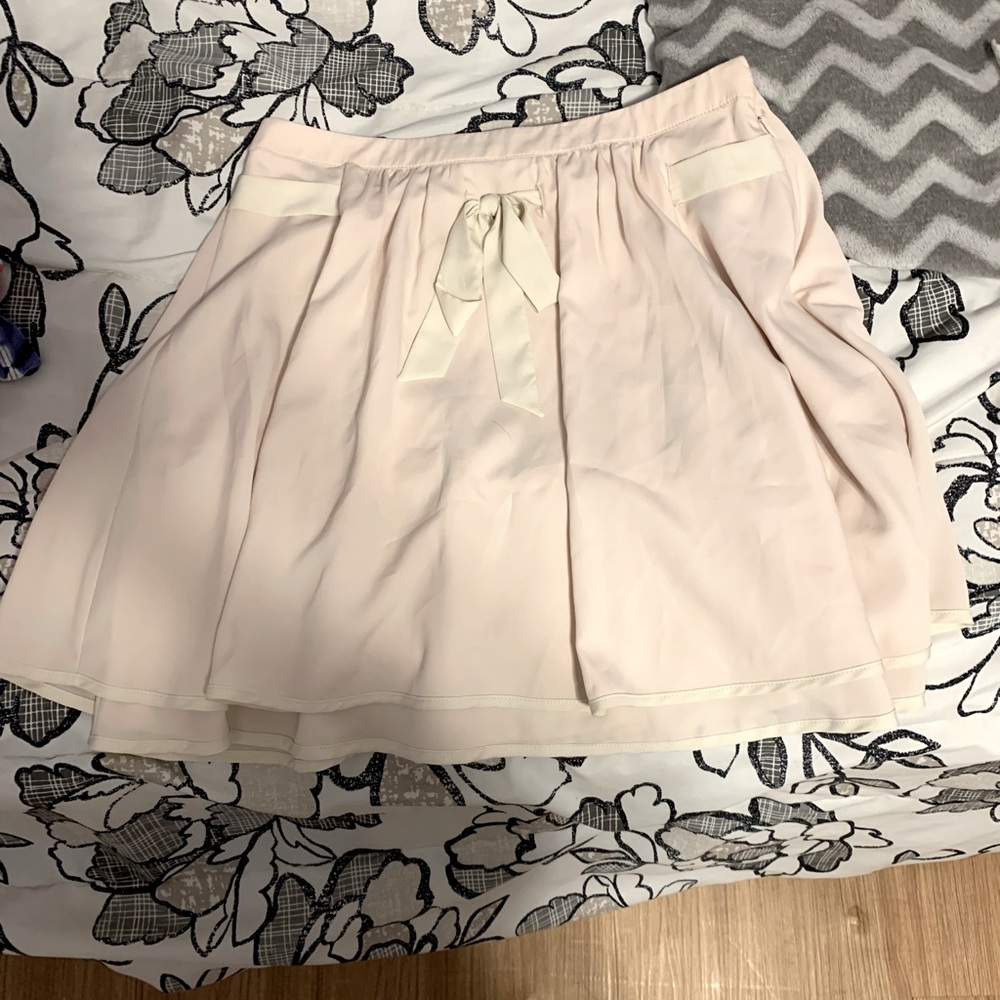 Cream mini skirt
